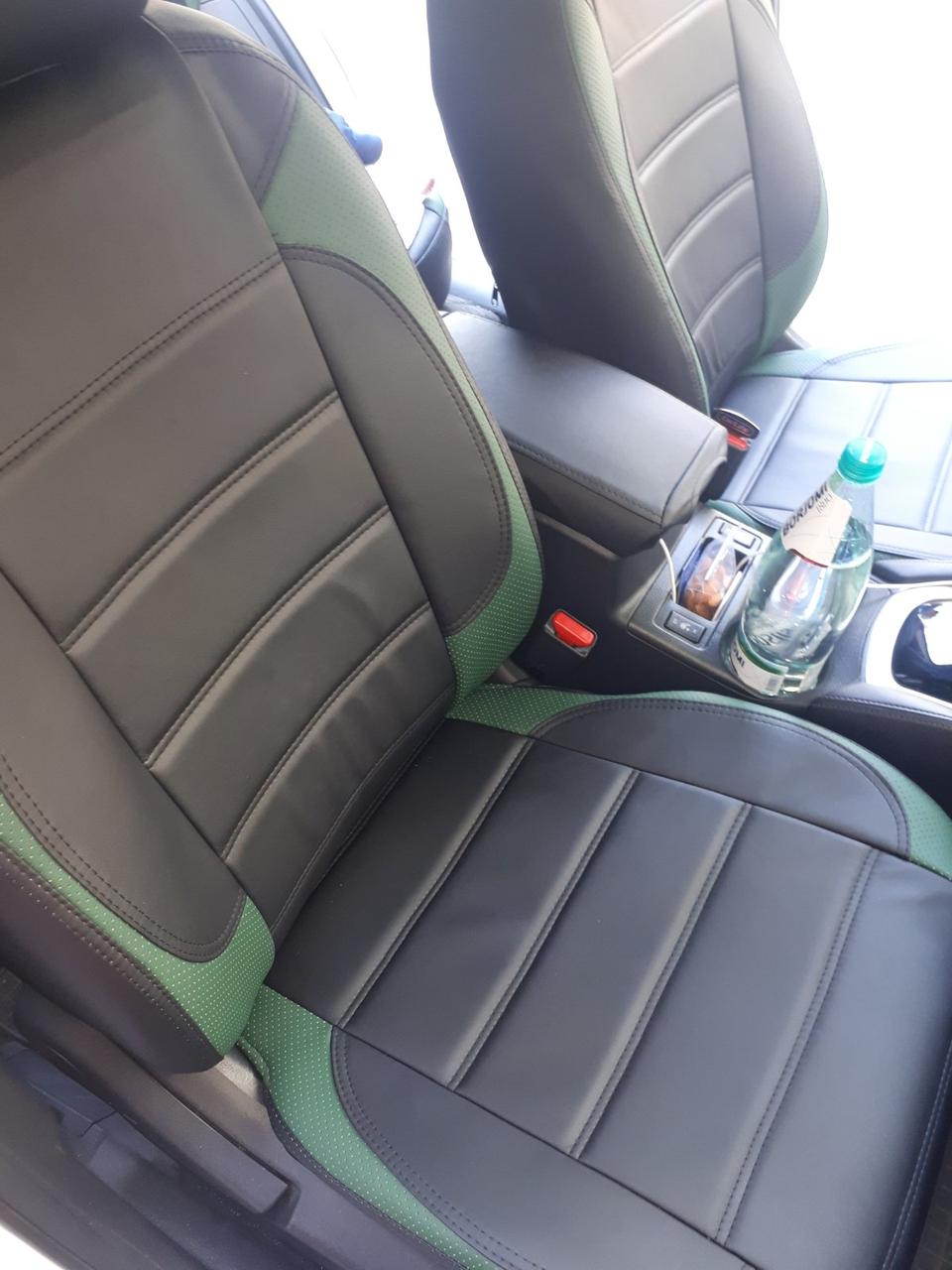 Чохли SKODA OCTAVIA TOUR модельні MAX-L з екошкіри Чорно-зелений