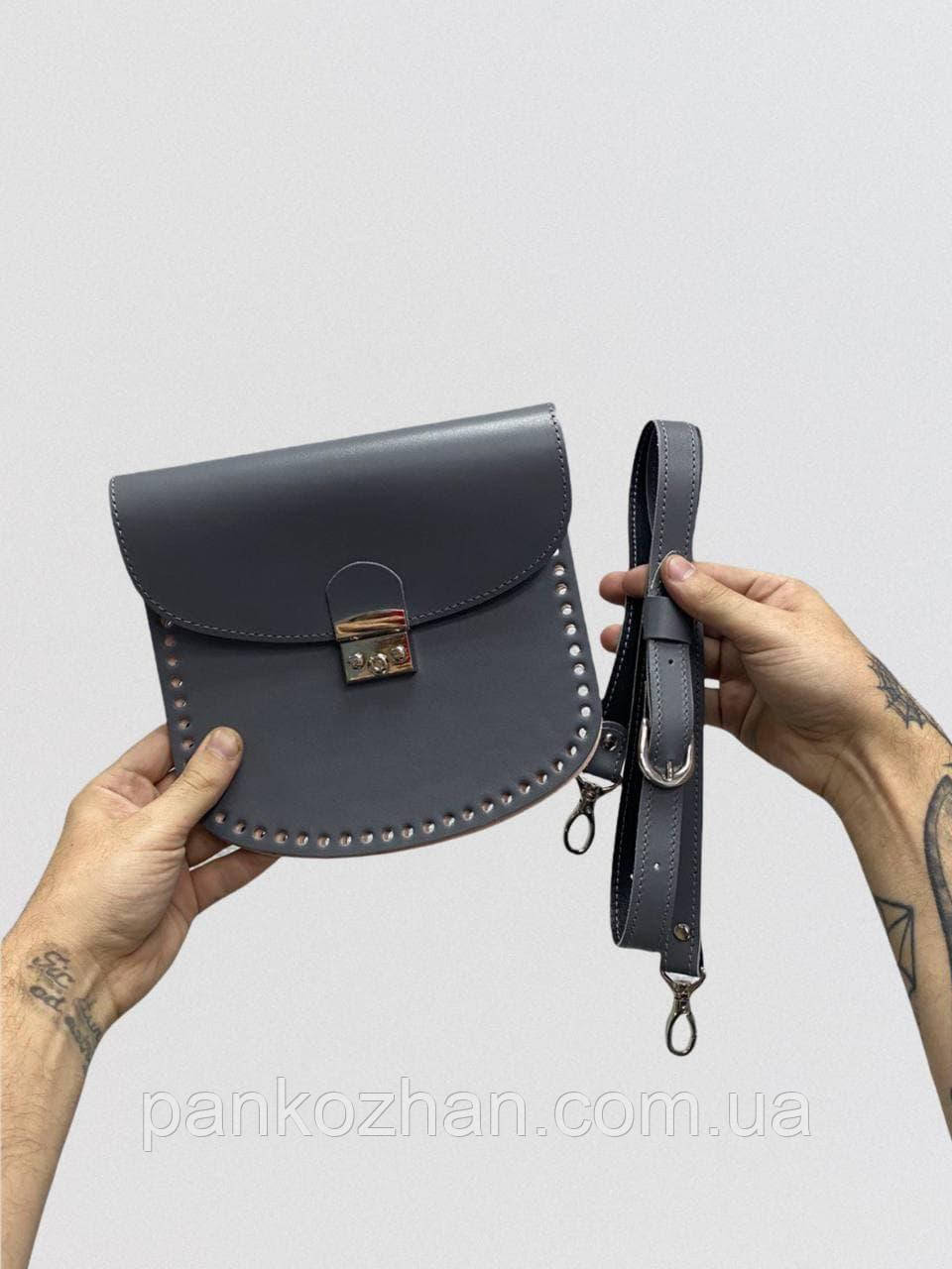 Заготівля для в'язаної сумки "Dolce", натуральна шкіра, фото 1