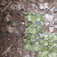 Камуфляжна маскувальна сітка Shade&Shelter® серія Pro Camo, коричнева з зеленим, 1,5 * 6 м
