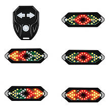 Велоліхтар FY-1820 із зазначенням поворотів (red+yellow),, фото 5