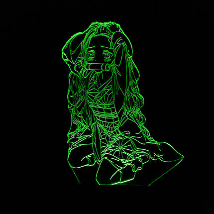 Акриловий світильник-нічник Незуко Камадо 2 зелений tty-n001361, фото 1