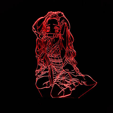 Акриловий світильник-нічник Незуко Камадо 2 червоний tty-n001362, фото 1