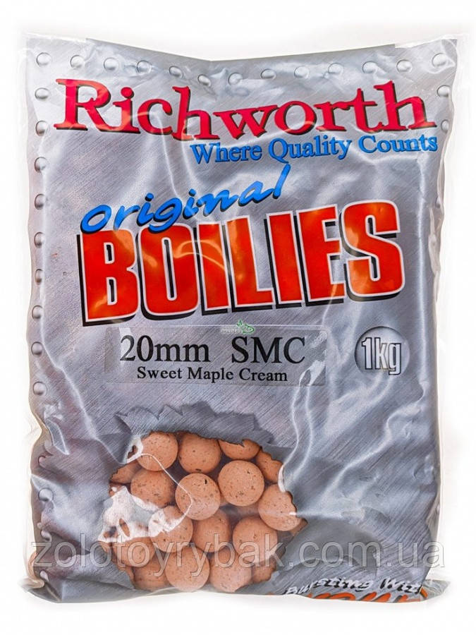 Бойли Richworth Original 1кг 20мм SMC (Sweet Maple Cream)