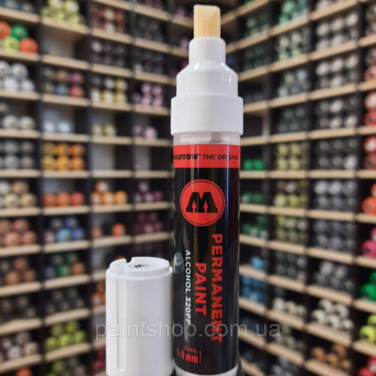 Маркер спиртовий Molotow 320PP Signal White (Білий) 4-8 мм