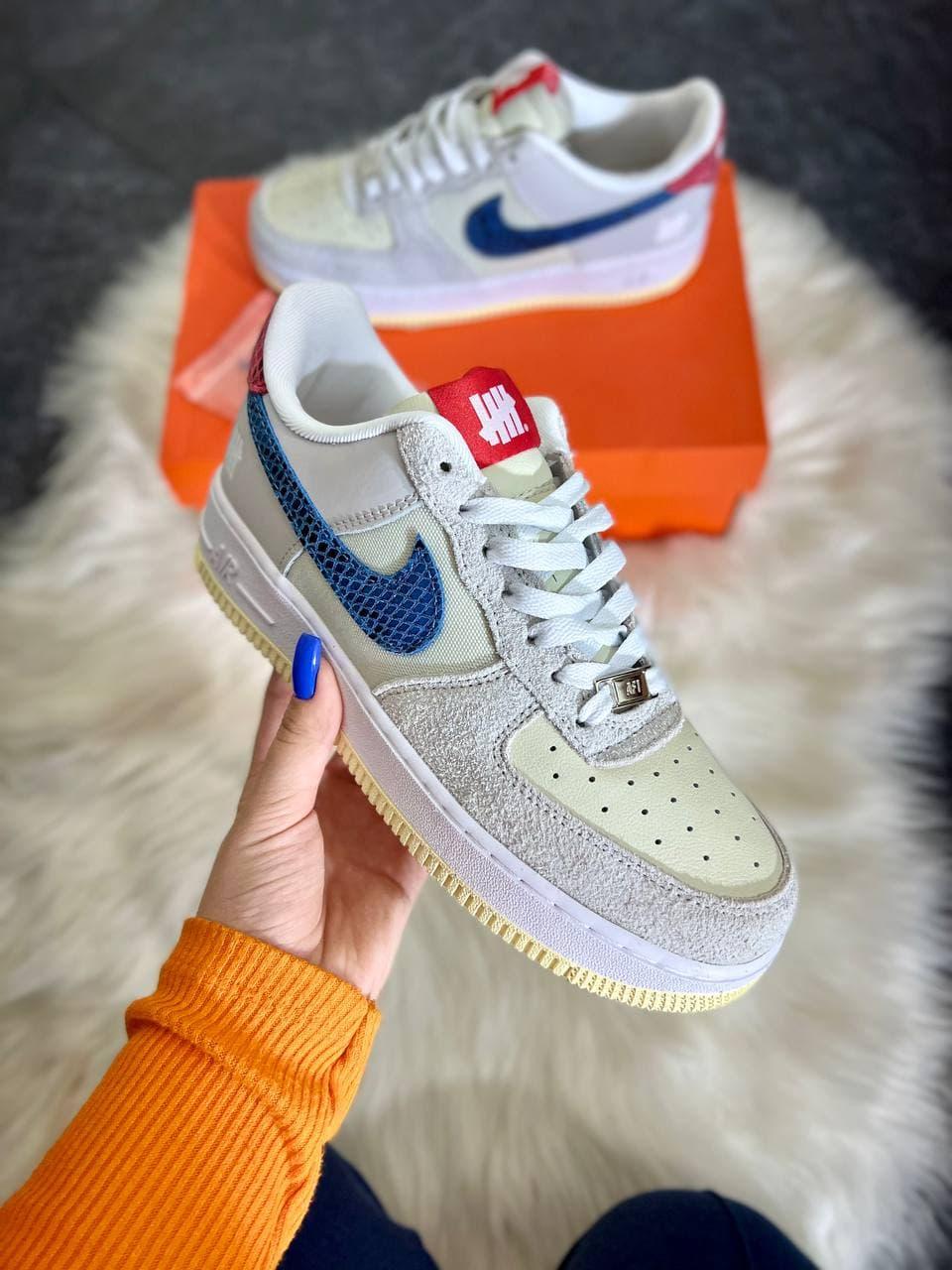 Кросівки жіночі Nike Air Force low 1 Blue Snake різні кольори шкіра демісезон повсякденні найк аїр форс