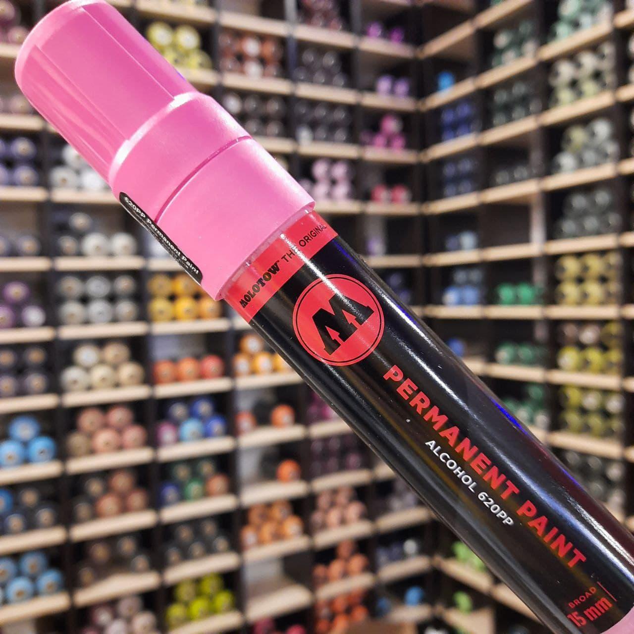 Маркер спиртовий Molotow 620PP Fuchsia Pink (Рожевий) 15 мм, фото 1