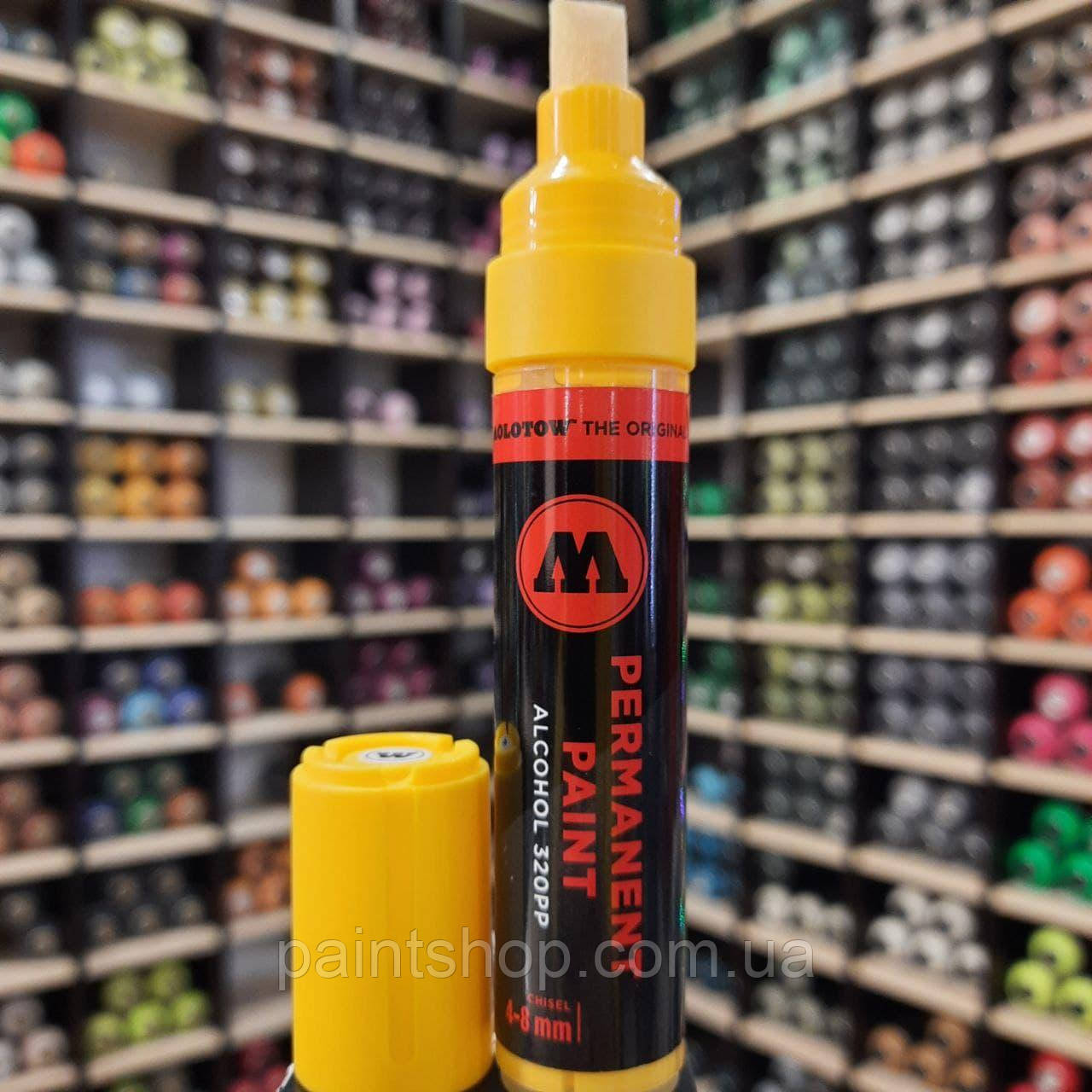 Маркер спиртовий Molotow 320PP Zinc Yellow (Жовтий) 4-8 мм