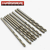 Сверло по металлу длинное, 5.0х87х132 мм цилиндрический хвостовик DIN 340 сталь HSS-G HAISSER 2012345