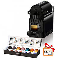 Кофемашина Nespresso Inissia Black D40 + Дегустационный набор