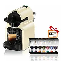 Кавоварка Nespresso Inissia Delonghi EN 80 CW (Кремова) +дегустац набір в подарунок