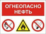 Рус/укр Групової знак "Вогненебезпечно. Нафта" (G01) Фотолюминесцентный