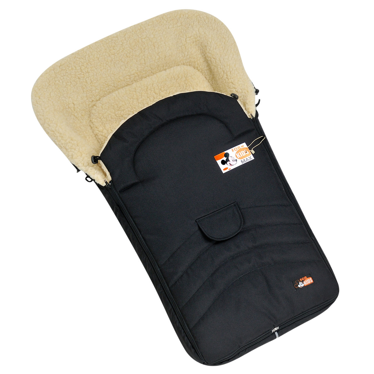 Зимовий конверт-чохол на овчині в коляску For Kids Maxi 98*48 см чохол у люльку конверт на санки