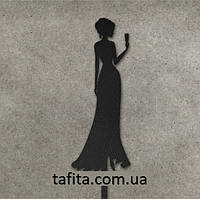 Топпер Дівчина з бокалом