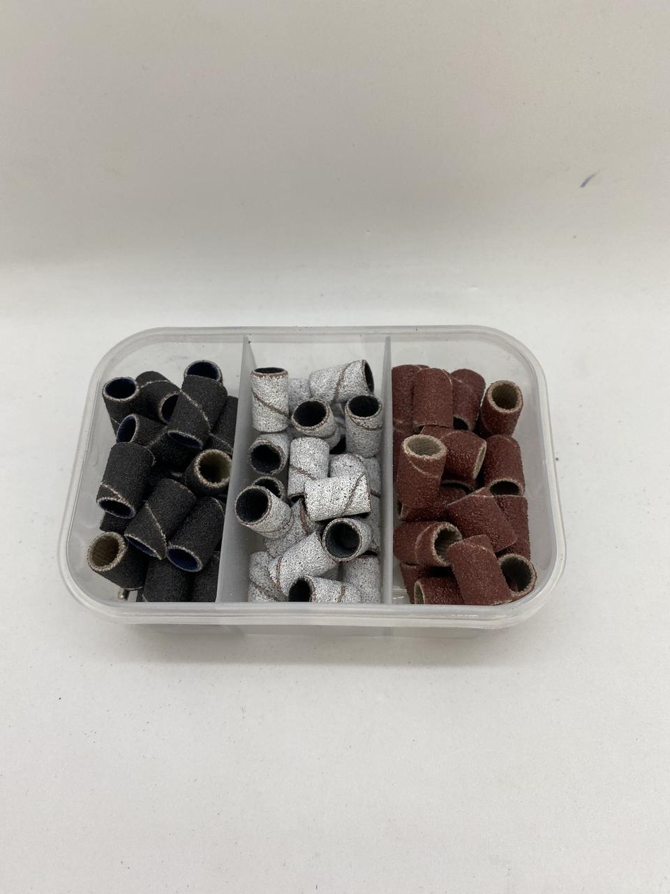 Набір пісочних насадок з основою для педикюру у контейнері 3 в 1 (75 штук)