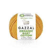 Gazzal ORGANIC BABY COTTON (Газзал Органiк Бейбi Котон) № 418 помаранчевий (Пряжа 100% органічна бавовна)
