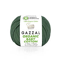 Gazzal ORGANIC BABY COTTON (Газзал Органiк Бейбi Котон) № 427 зелений (Пряжа 100% органічна бавовна)
