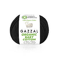 Gazzal ORGANIC BABY COTTON (Газзал Органiк Бейбi Котон) № 430 чорний (Пряжа 100% органічна бавовна)