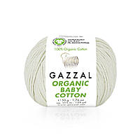 Gazzal ORGANIC BABY COTTON (Газзал Органик Бейби Коттон) № 436 молочный (Пряжа 100% органический хлопок)