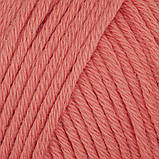 Gazzal ORGANIC BABY COTTON (Газзал Органiк Бейбi Котон) № 419 кораловий (Пряжа 100% органічна бавовна), фото 2