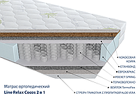 Матрас ортопедический Line Relax Cocos 2 в 1 - 160x200 см