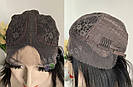 Перука жіноча каре без щілки чорний, з натурального волосся, фото 8