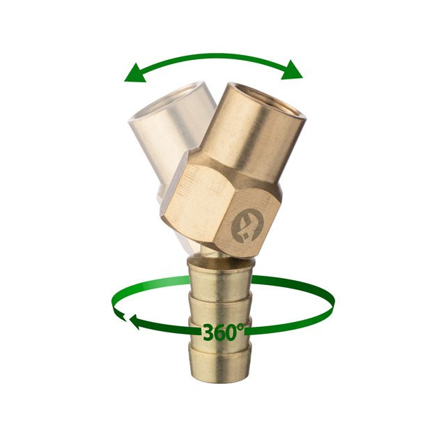 Шарнир поворотный внутренняя резьба 1/4" на шланг 12 мм, латунь STORM INTERTOOL PT-2203 - фото 4 - id-p1560767679