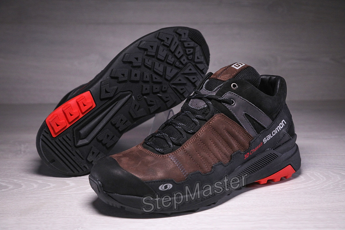 Шкіряні зимові черевики, кросівки термо, Salomon S2 Gore-Tex
