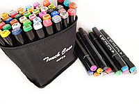 Набор Touch маркеров 48 штук для рисования и скетчинга на спиртовой основе ,Скетч маркеры