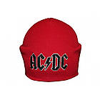 Шапка з вишивкою AC/DC (logo) червона, фото 3