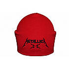 Шапка з вишивкою Metallica червона, фото 3