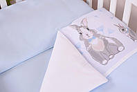 Комплект постільної білизни Baby Veres Summer Bunny blue для ліжечка 120х60 см, фото 5