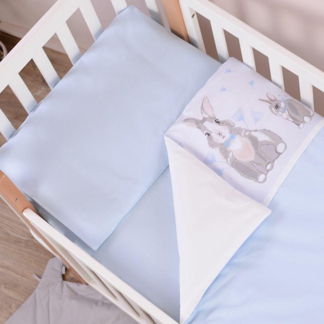 Комплект постільної білизни Baby Veres Summer Bunny blue для ліжечка 120х60 см