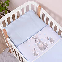 Комплект постільної білизни Baby Veres Summer Bunny blue для ліжечка 120х60 см, фото 2