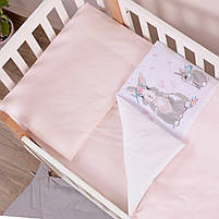 Сменный постельный комплект Baby Veres Summer Bunny pink для кроватки 120х60 см, фото 3