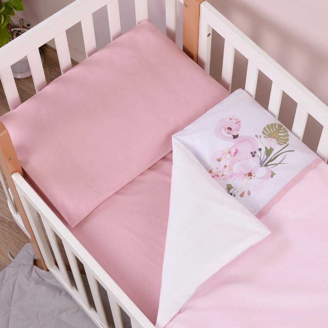 Комплект постільної білизни в ліжечко Baby Veres Flamingo pink 3 одиниці