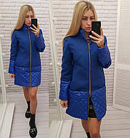 Пальто осінь / весна Кашемір + плащівка арт. 137/1 Електрик