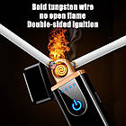 Запальничка спіральна USB ZGP ABS Чорна Лучшая цена, фото 2