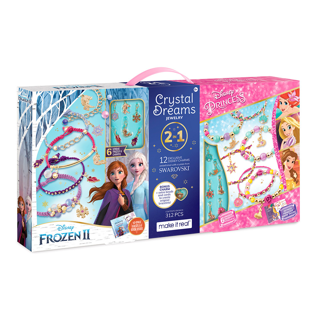 Disney Frozen 2 & Disney Princess: Мега-набір для створення шарм-браслетів із кристалами Swarovski 'Хрустальні