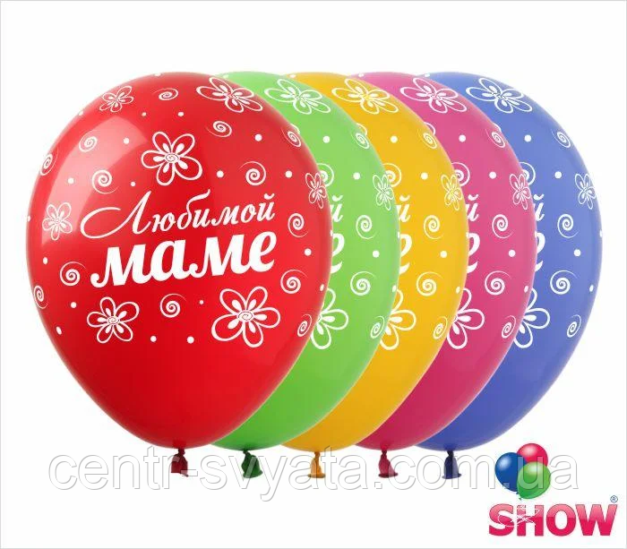 Латексна кулька AShow 12" (30 см) Мамі (Рос.)