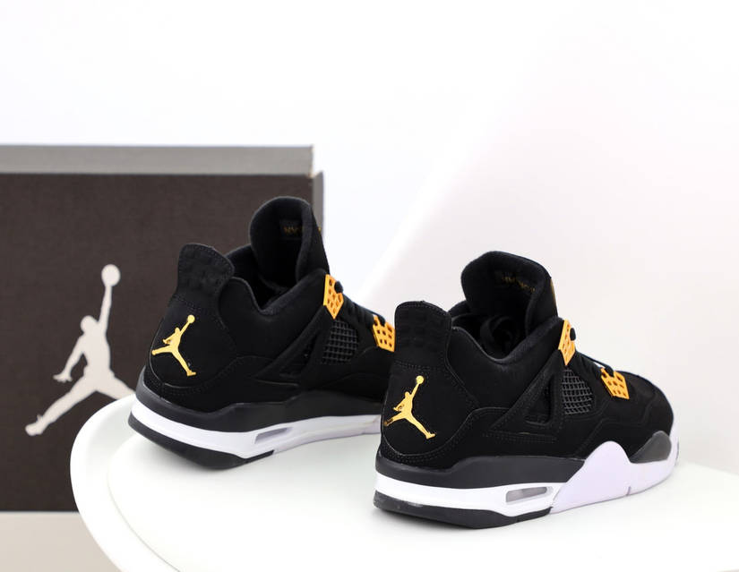 jordan 4's black and gold