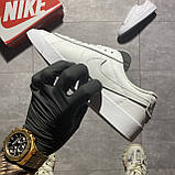 Жіночі кросівки Nike Blazer '77 Low Total White, білі шкіряні кросівки найк блейзер лов, фото 6