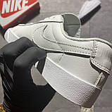 Жіночі кросівки Nike Blazer '77 Low Total White, білі шкіряні кросівки найк блейзер лов, фото 5
