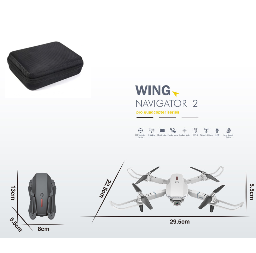 Р.К.Квадрокоптер TY-T27 складний з двома камерами,Wi-Fi,FPV.2кол.чемодан /36/