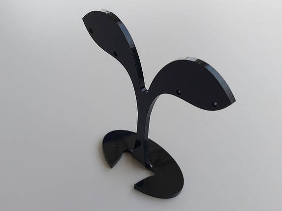 Підставка-вітрина для сережок чорного кольору (акрилова)., фото 2