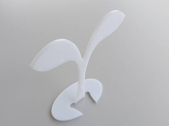 Підставка-вітрина для сережок білого кольору (акрилова)., фото 2
