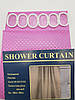 Шторка тканинна для ванни і душа з кільцями 180х180 см Піку текстильна рожева SHOWER CURTAIN, фото 2