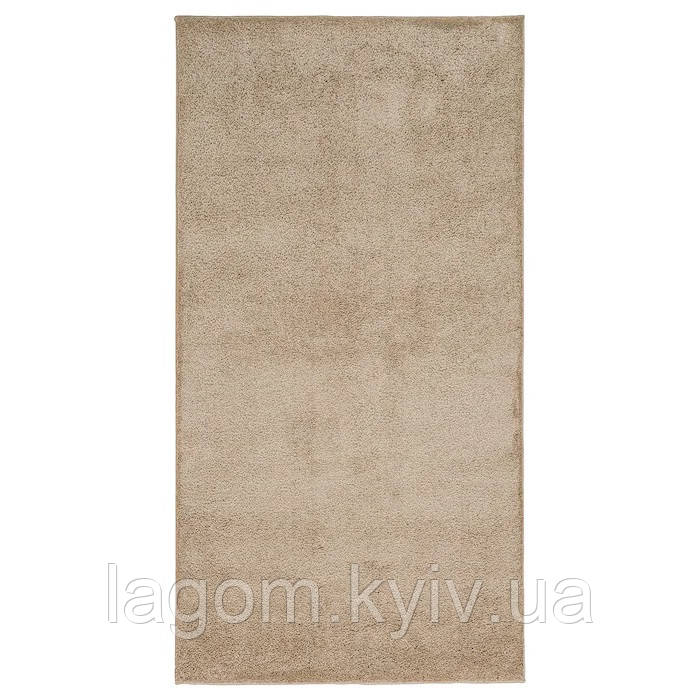 М'який килим в кімнату IKEA VONGE довгий ворс 78x150 см бежевий ІКЕА ВОНГЕ 002.507.63