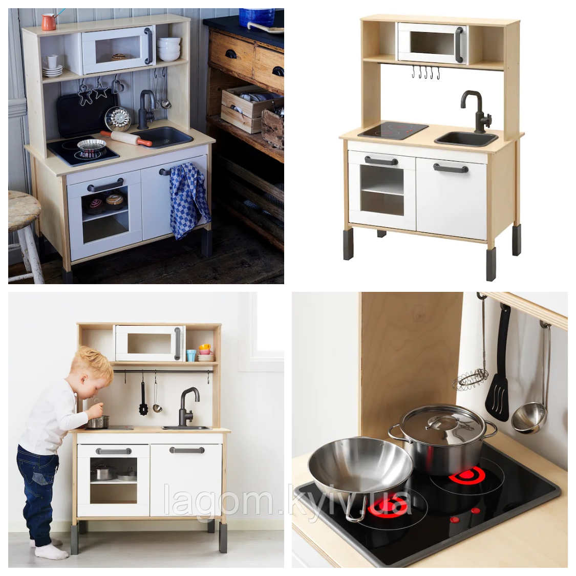 Іграшкова кухня для дітей IKEA DUKTIG 72x40x109 см дитяча ігрова кухня ІКЕА ДУКТІГ