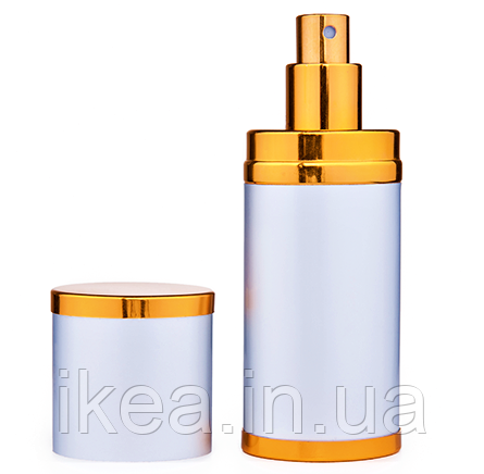 Флакон для парфумів 30 мл Овал атомайзер металевий флакон-спрей для духів срібний
