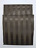 Шторка тканинна для ванни і душа з кільцями 180х180 см Смужка текстильна коричнева SHOWER CURTAIN, фото 3
